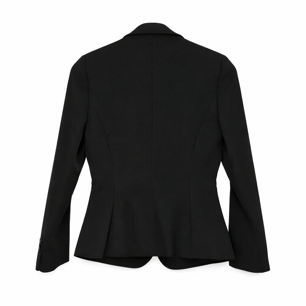 MAX MARA Cady Tailored Blazer Black Jacket Italy Office Business Capsule US 4 S - Picture 3 of 10